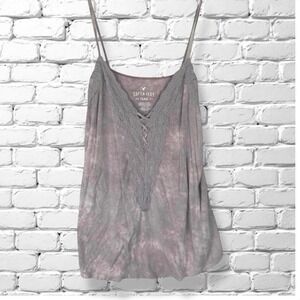 American Eagle Lace Trim Tank Top Womens Size Small Soft Grunge Twilightcore